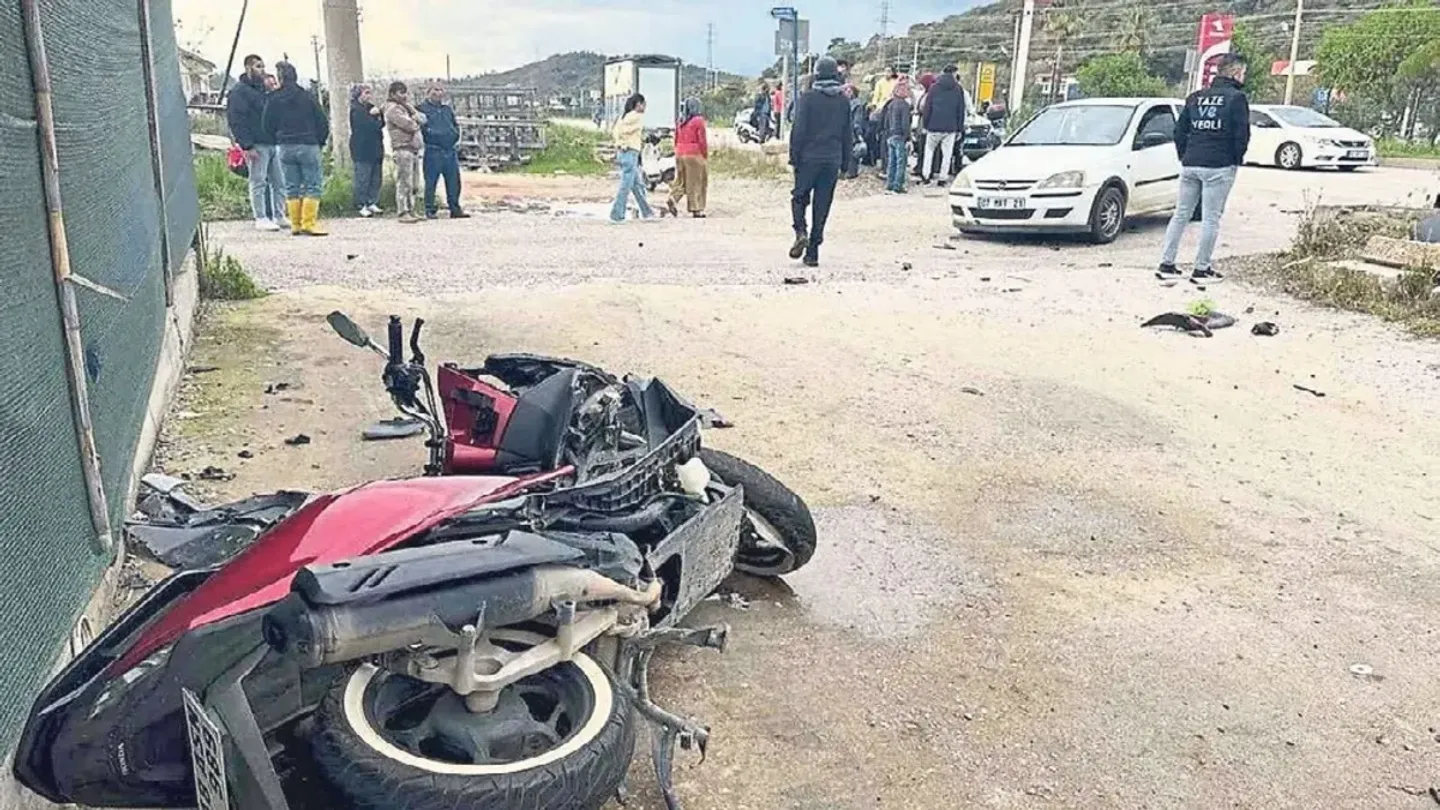 Motokurye kaza kurbanı oldu