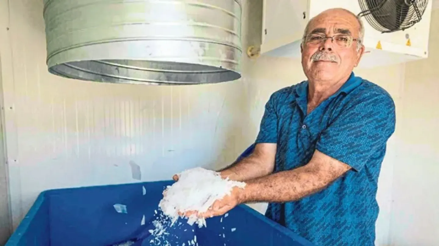 Yaprak buz makinesi balıkçının yüzünü güldürdü