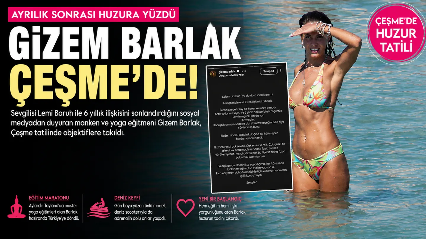 Ayrılık Sonrası Çeşme’de Huzur Molası: Gizem Barlak’ın Keyfi Yerinde